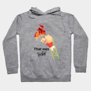 funny design with ketchup stain and kid Hoodie